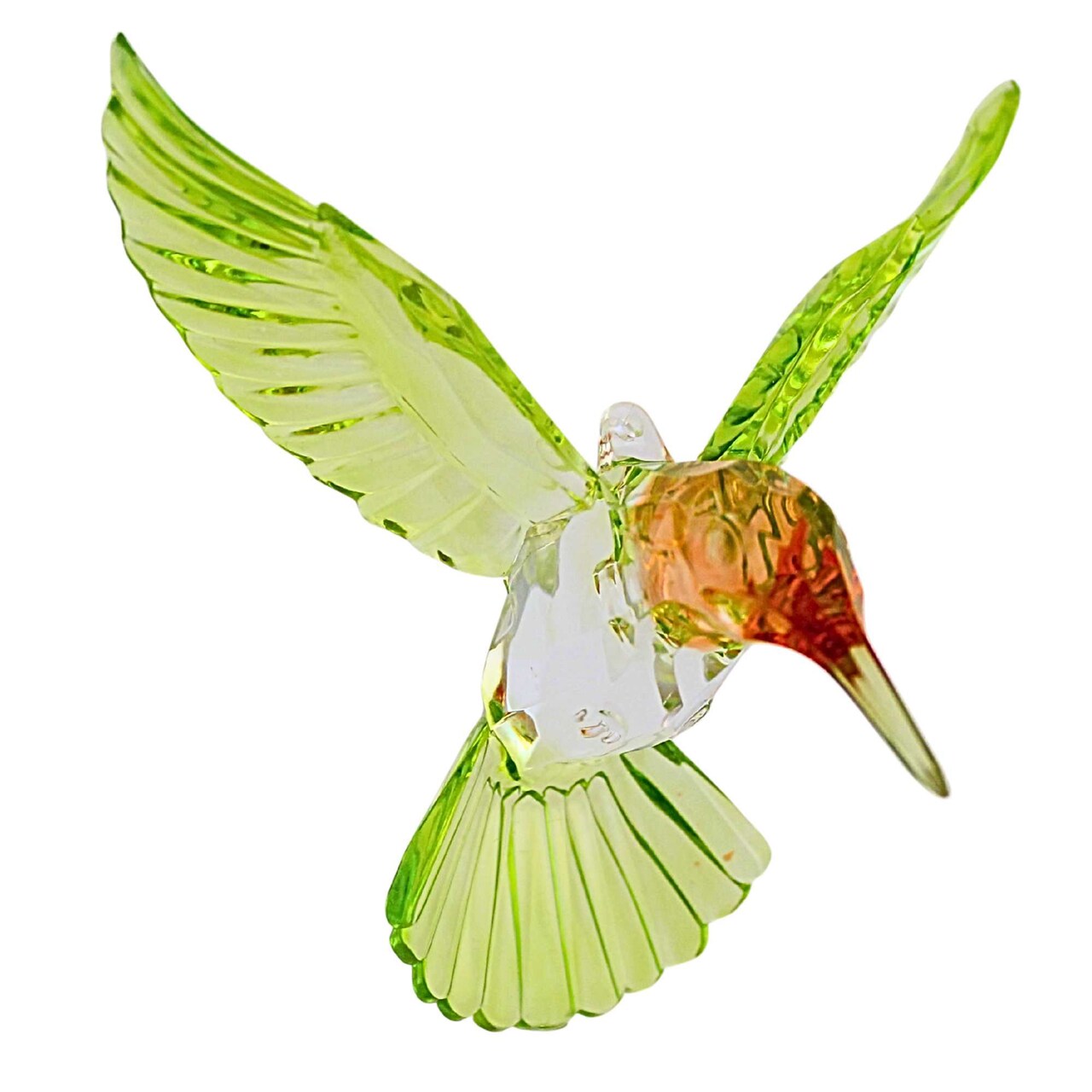 Crystal Expressions 4.5 Inch Red Throated Hummingbird Everyday Tree Ornament , Light Reflecting Wings
